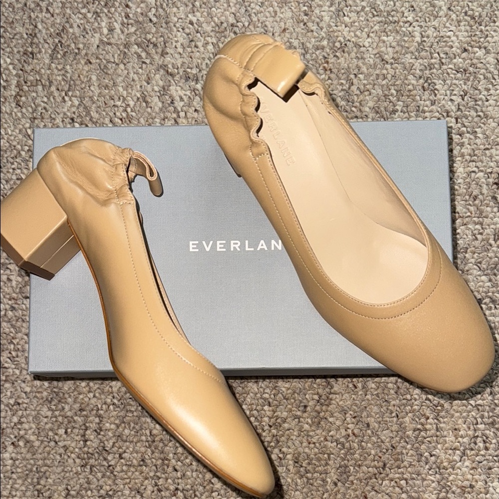 Everlane Women's Tan Block Heel Shoes